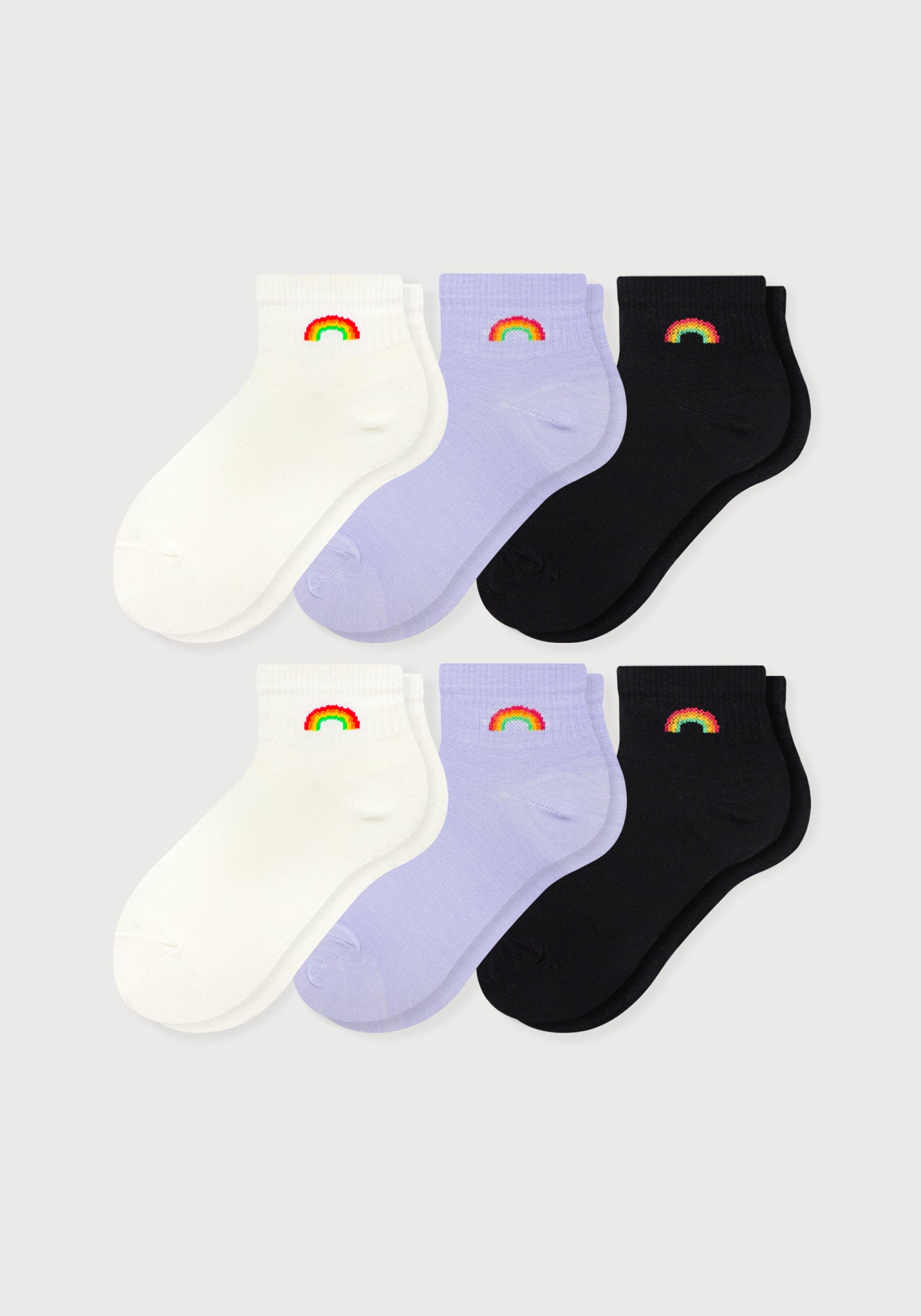 Media Tobillera Lisa Arcoíris Dama