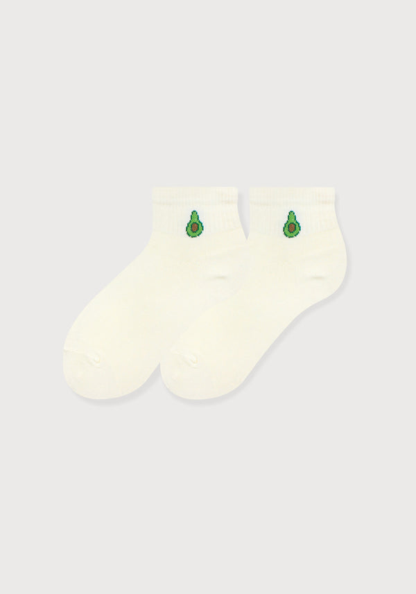 Media Tobillera Lisa Aguacate Dama