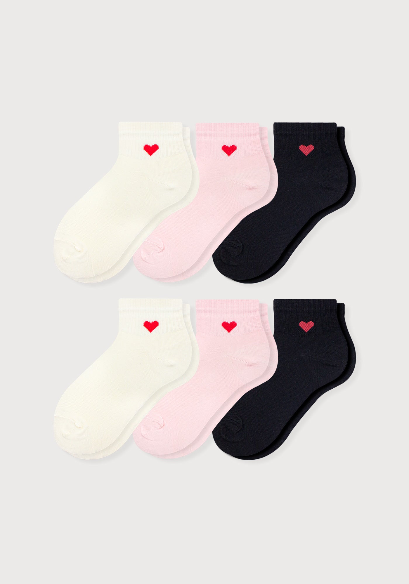 Media Tobillera Lisa Corazón Dama