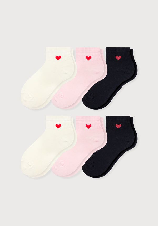 Media Tobillera Lisa Corazón Dama