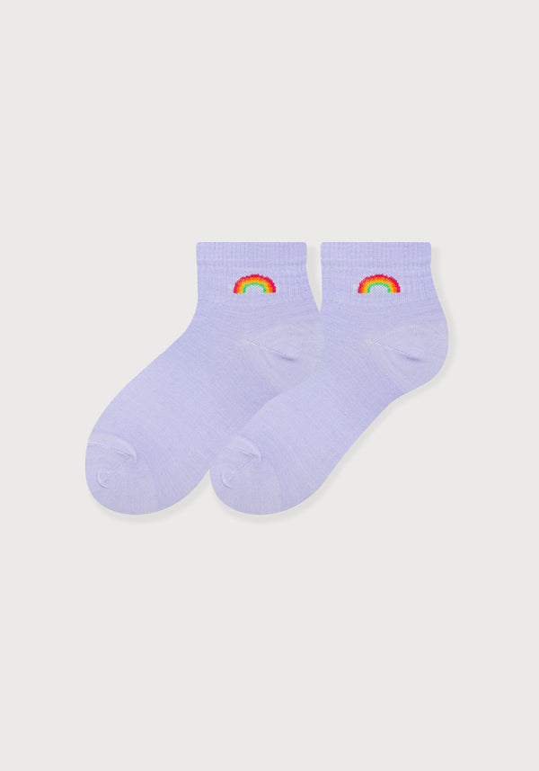 Media Tobillera Lisa Arcoíris Dama
