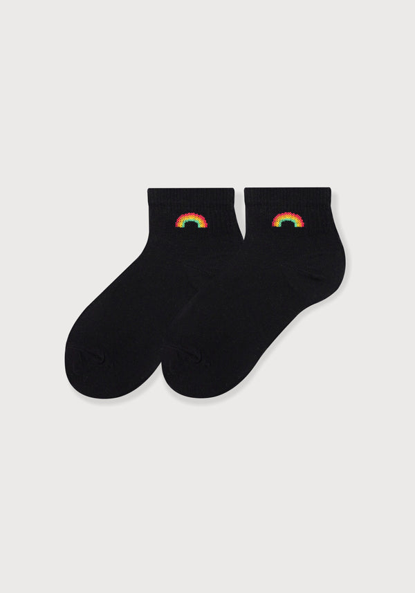 Media Tobillera Lisa Arcoíris Dama