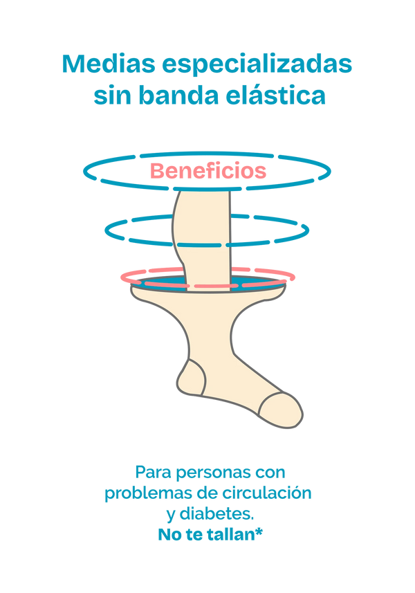 Media Diabéticos Beneficios Circulación Lisa Unisex